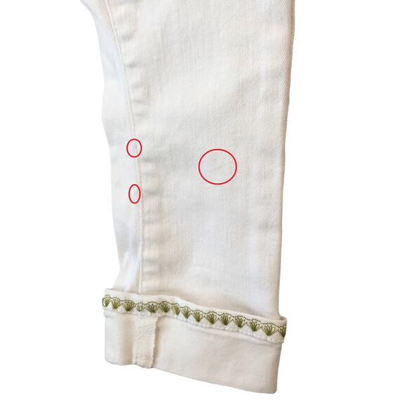 Matilda Jane Enchanted Garden Logan Cropped Straight Leg White Jeans Girls 6 - Picture 3 of 7